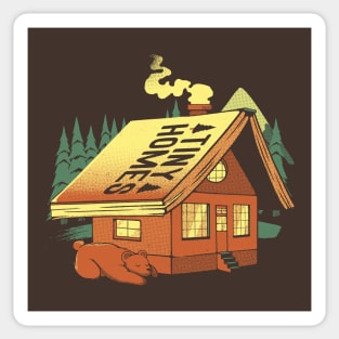 Tiny Homes Cabin on Woods by Tobe Fonseca Sticker